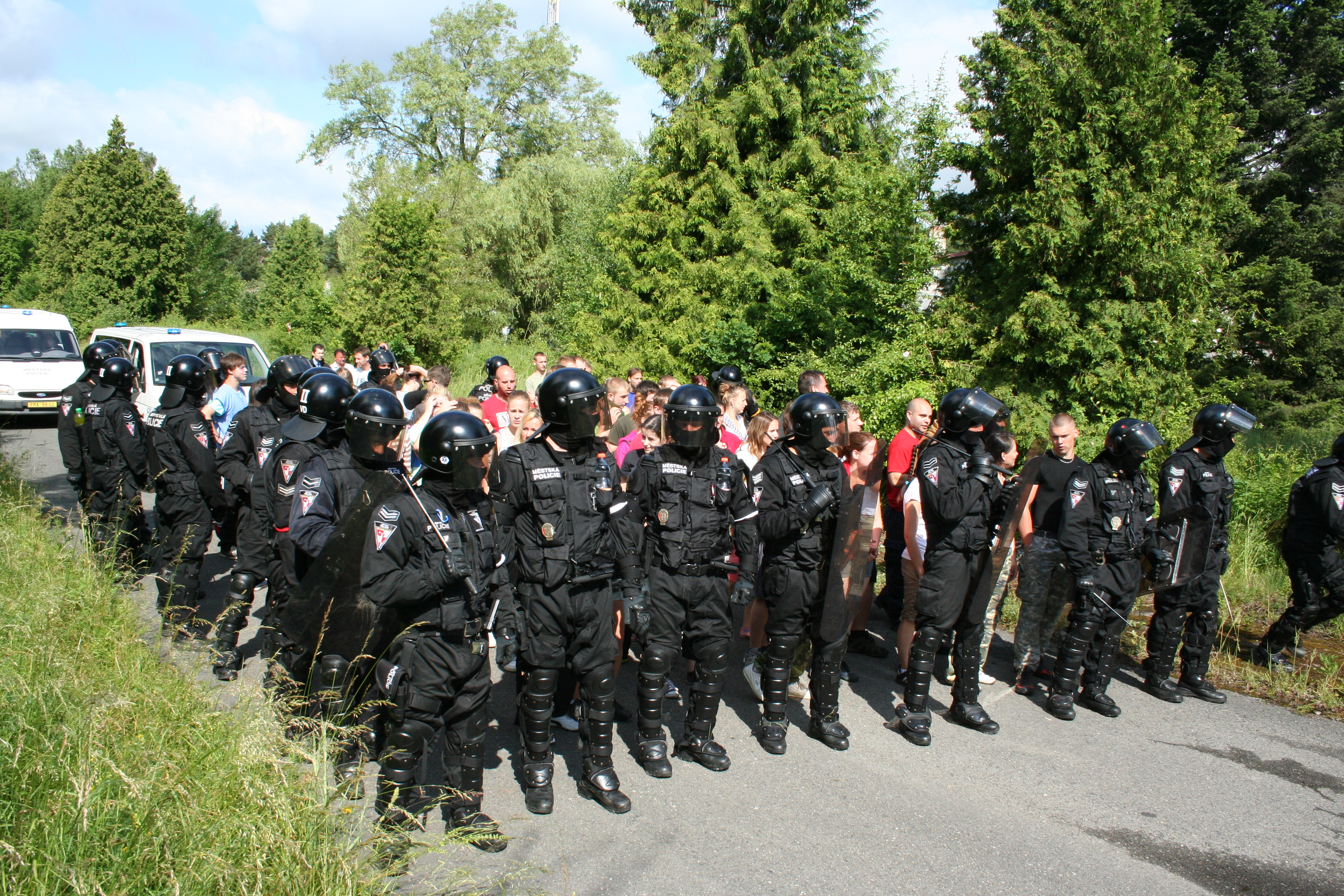 Výcvik pořádkové jednotky MP Plzeň