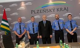 Hejtman Plzeňského kraje přijal strážníky