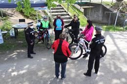 Akce na cyklisty u Boleveckého rybníku s Městskou policií Plzeň a BESIP PK